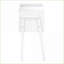Table basse moderne moderne en stratifié blanc - plateau à 2 niveaux avec casier de rangement Stable