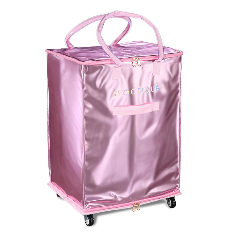 Sac d'épicerie sur roulettes Byootique 20 "BubbleRush, Rose