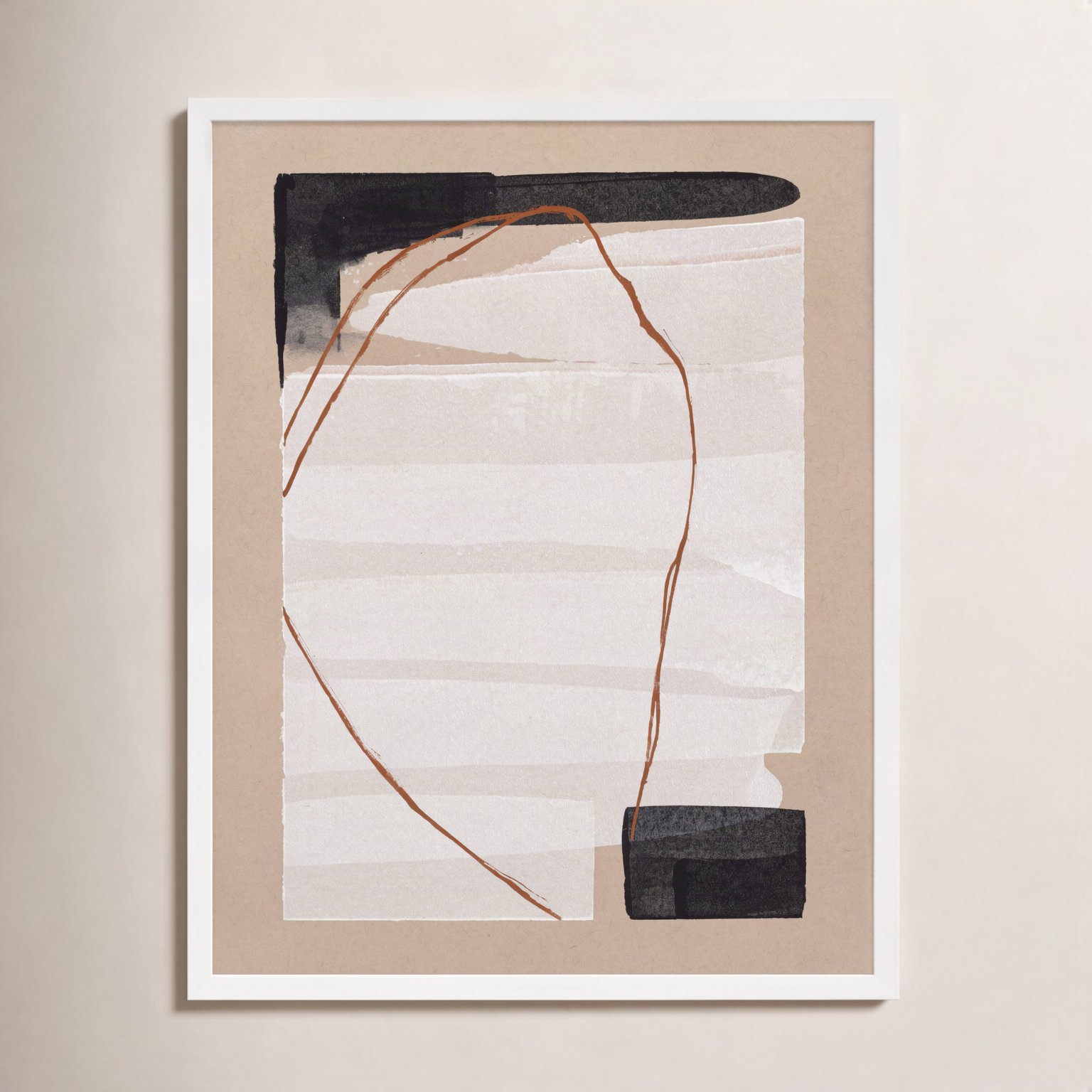 Orange Is The New Black 4 by Andrea Stokes, 30" H x 24" W x 1.25" D, White Framed