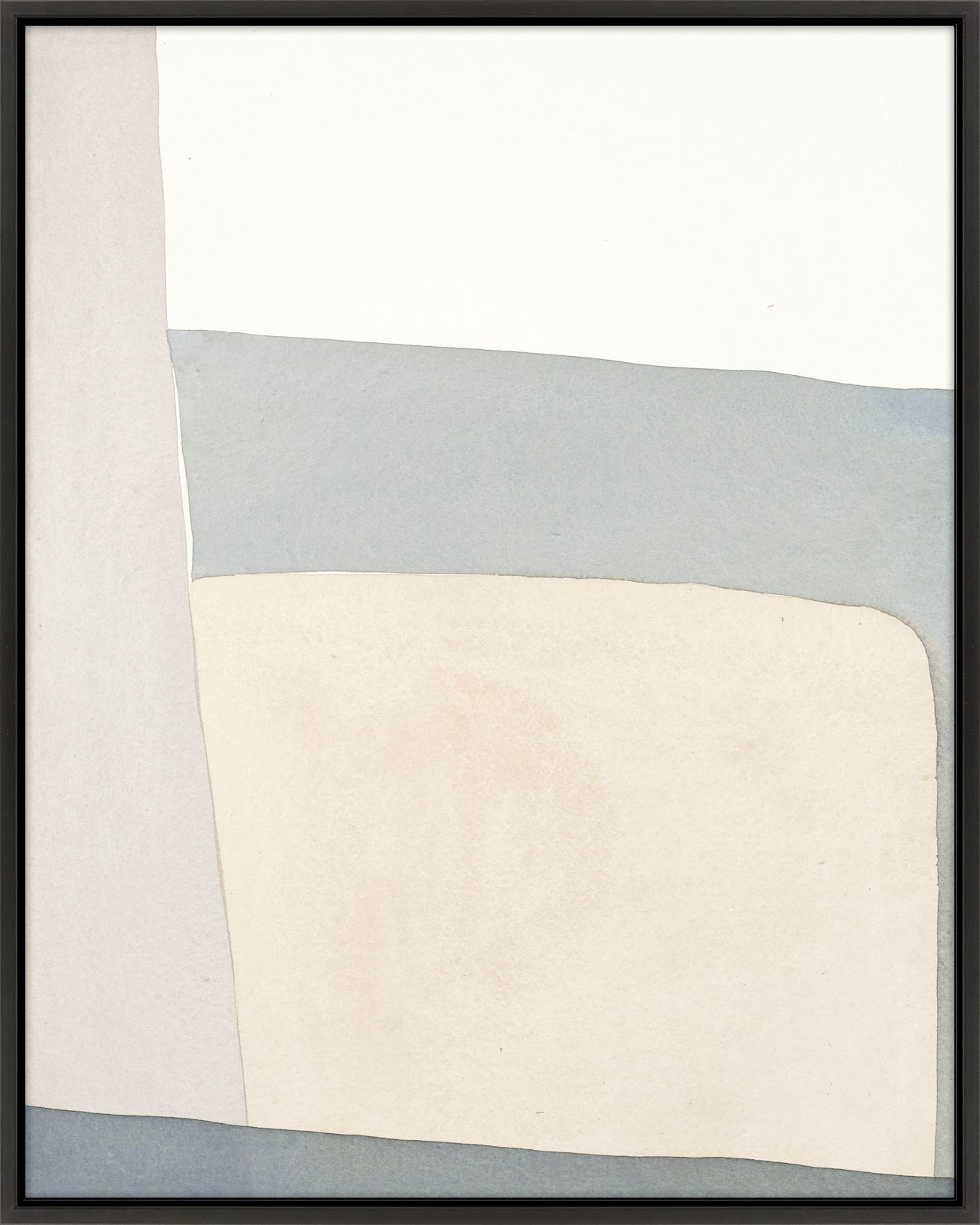 Simple Grey by Julia Balfour, Black Framed Canvas, 25" H x 20" W x 1.4" D