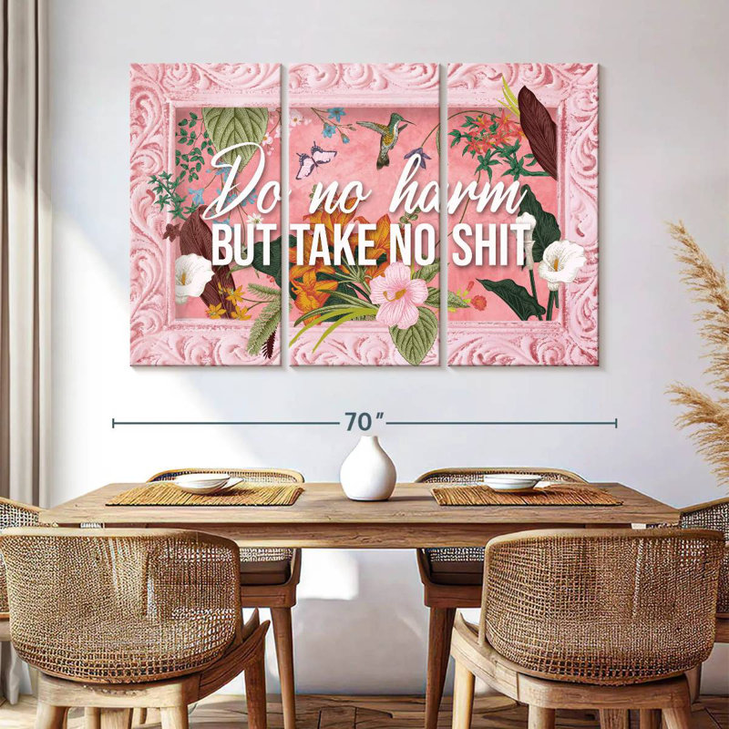 Tergel Do No Harm Typography, 42" H x 65" W