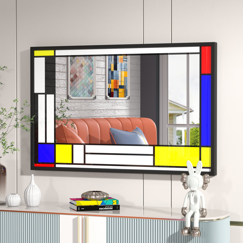 Romilly Metal Mirror, Colourful, 36" x 24"