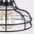 8.66"W Industrial Adjustable Downrod Black Cage Pendant Light with Clear Glass Shade,for Kitchen Island, Dining Room,Modern Farmhouse Lighting