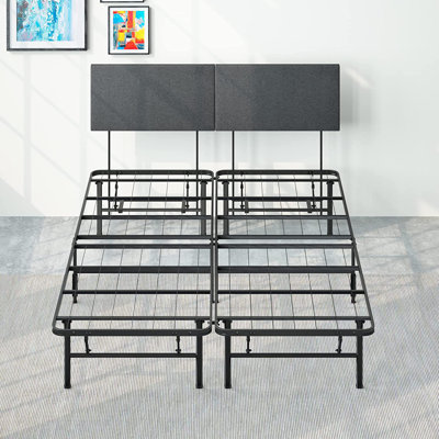 Sommier Zinus de 42 po avec tête de lit tapissier et base de lit en métal Francella®