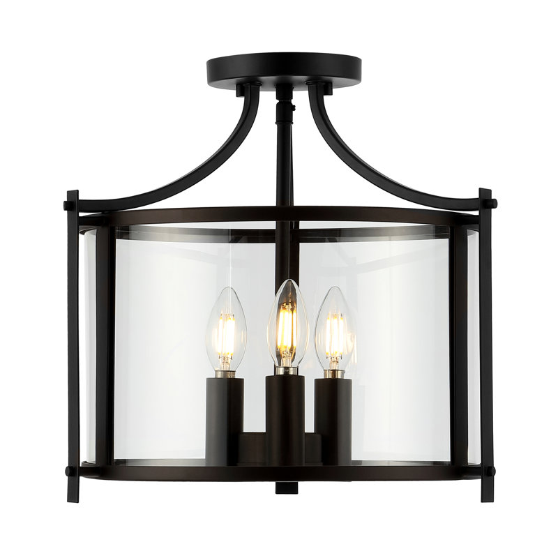 Plafonnier semi-encastré 3 lumières 15 po Firoza