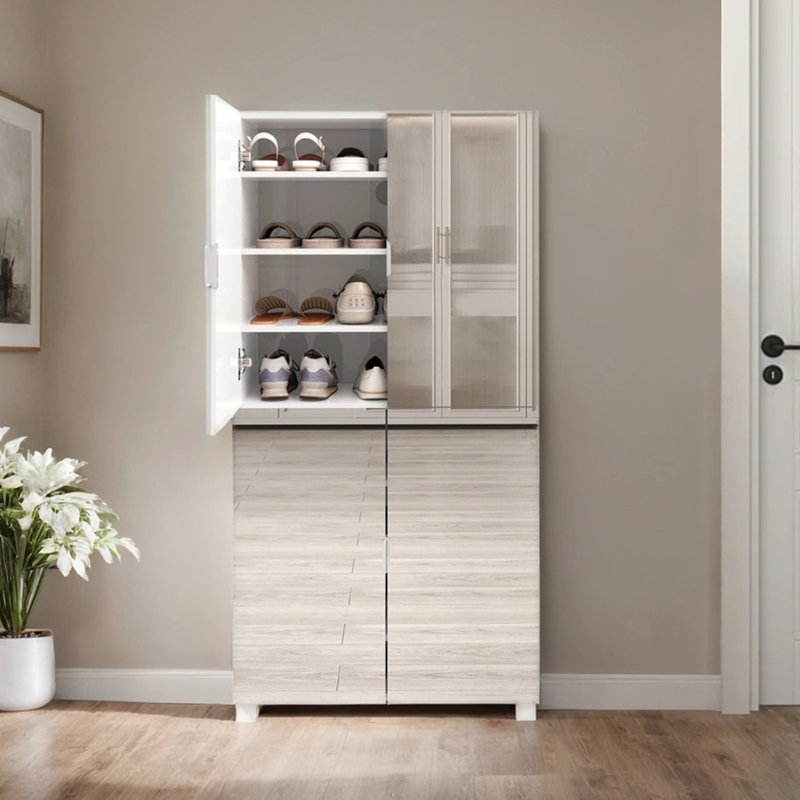24 Pair Shoe Storage Cabinet with 7-Adjustable Shelve