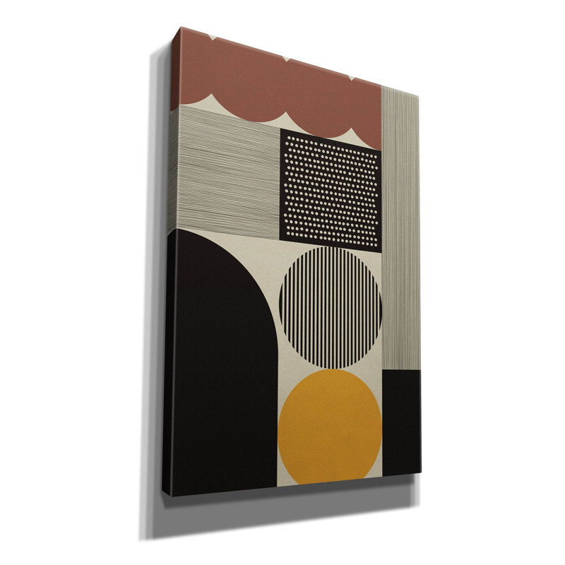 «Ershel Abstract Geometric 14 on Canvas» par Gary Williams, reproduction, H 18 po x l 12 po x P 0,75 po