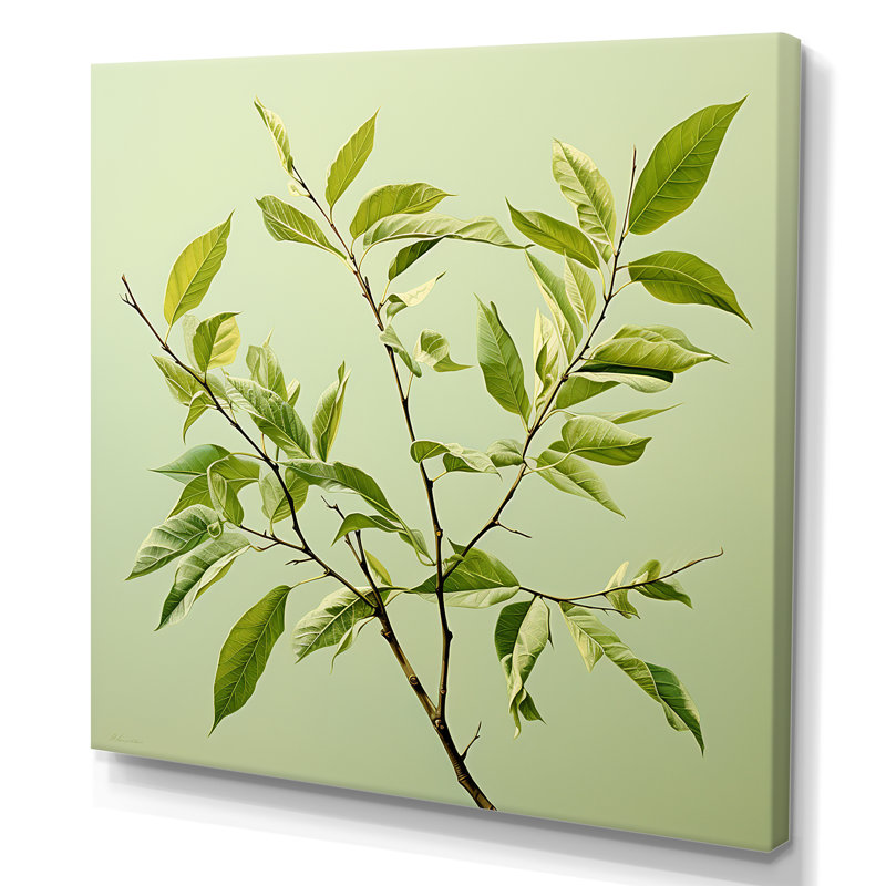 «Green Ferm Simple Collage I», reproduction sur toile, Toile tendue, H 24 po x l 24 po x P 1 po