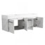 Meuble-lavabo mural de 60 po avec lavabo, lavabo double en résine à rebords épais, ensemble KD