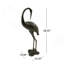 Décoration de statue de jardin grue en aluminium 39 po, cuivre brillant