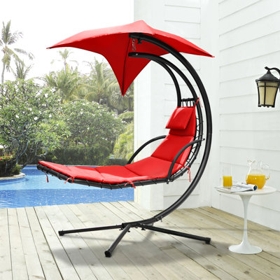 Esme 1 Person Hanging Chaise Lounger with Cushions