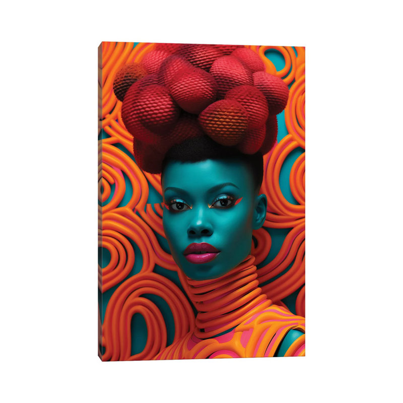 «African High Fashion IV», reproduction d'art sur toile encadrée, Toile tendue, Ne s’applique pas, H 18 po x l 12 po