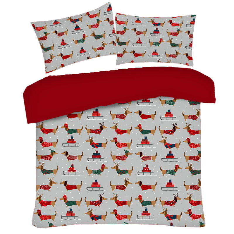 Polyester Duvet Cover with Pillowcases, 230 x 220 cm Duvet Cover + 2 Standard Pillowcases