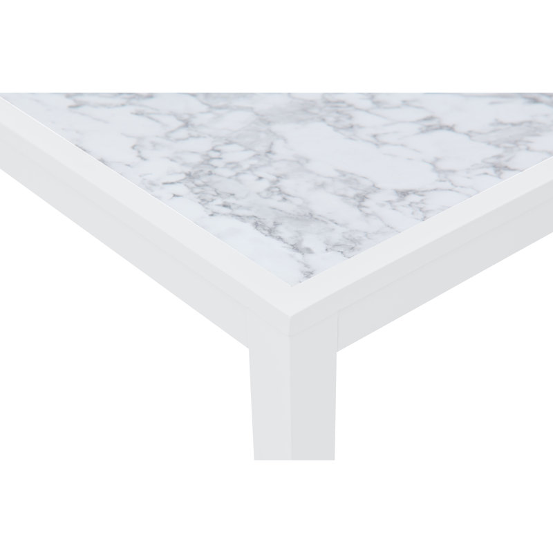 Pietro Gray and White Bolt-Down Outdoor Table