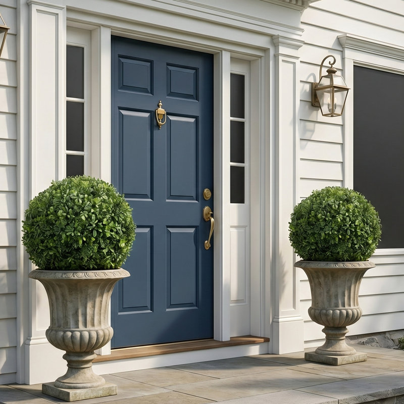     UV Rated Boxwood Topiary, 18" H × 18" W × 18" D