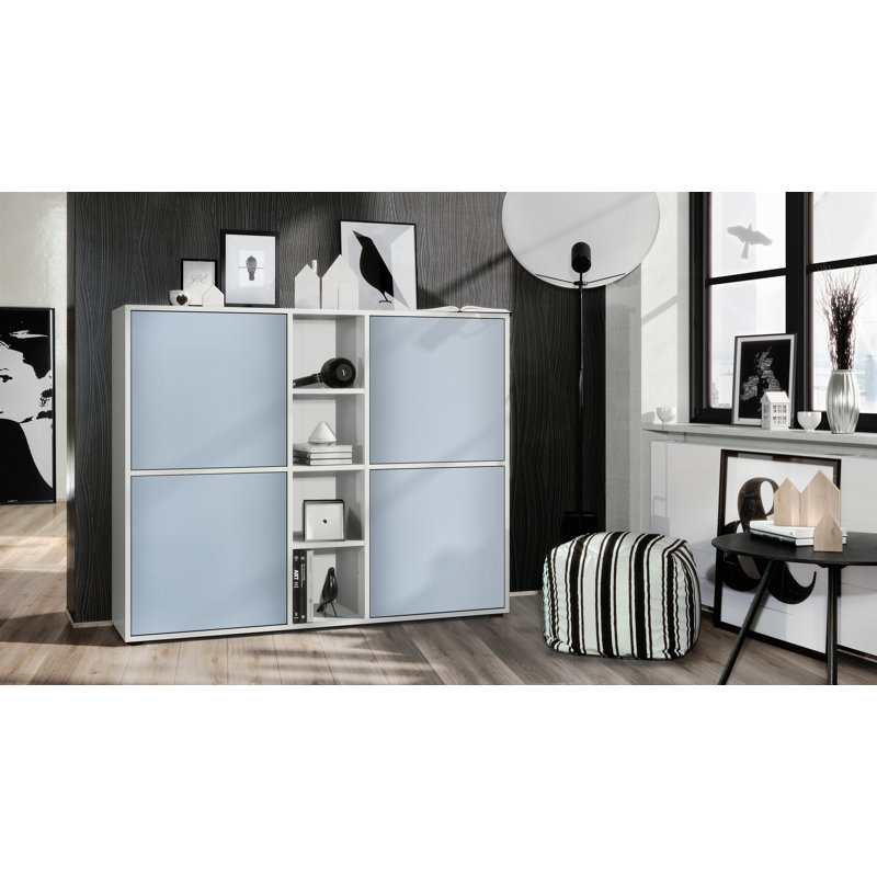Mcbryde 130.5cm Sideboard, Matte White/Denim
