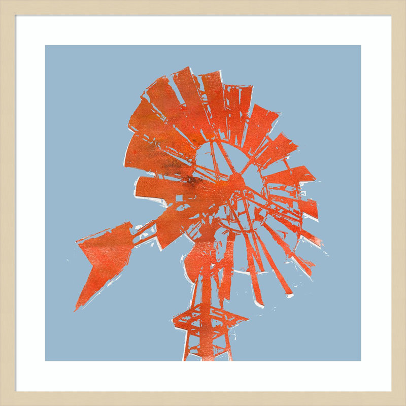 «Rusty Windmill I» par Jacob Green, impression sur bois encadrée, H 25 po x l 25 po