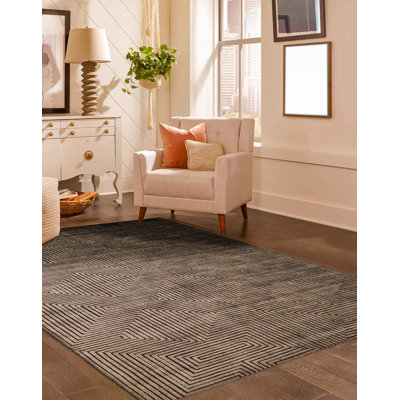 Tapis gris Elysian 6 pi 6 po x 9 pi 7 po