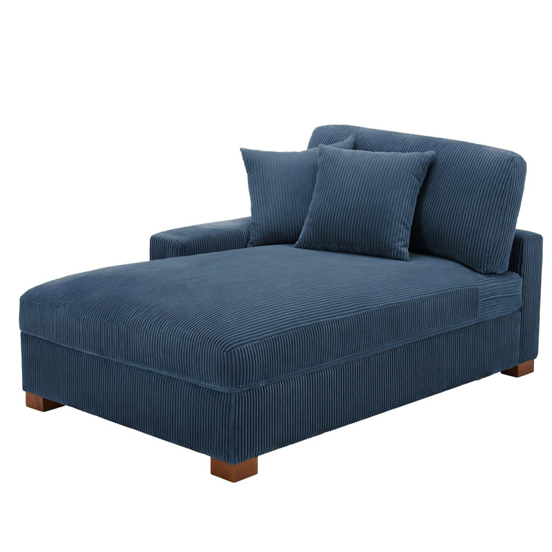 Upholstered Chaise Lounge, Left Hand Facing