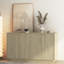 Buffet en bois avec design cannelé, tablettes réglables, console pour organiser des décorations, buffet moderne, rangement multifonctionnel, bonne décoration intérieure