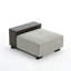 Canapé modulaire rembourré gris clair rembourré avec table de rangement intégrée-186493750