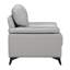Fauteuil d'appoint 36 po Mica, pieds en métal gris clair et similicuir-98556950