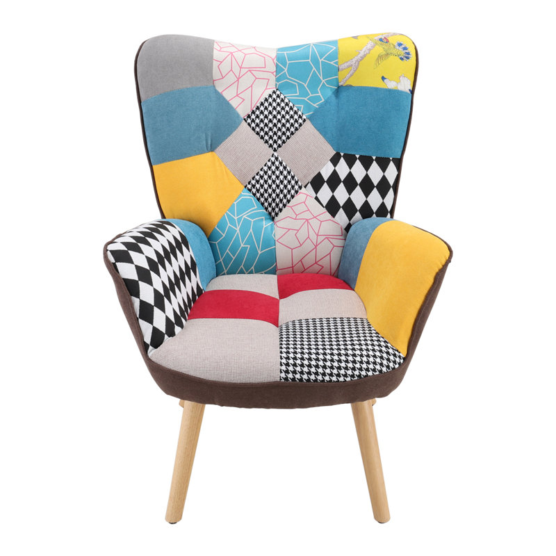 Janig Velvet Wingback Chair