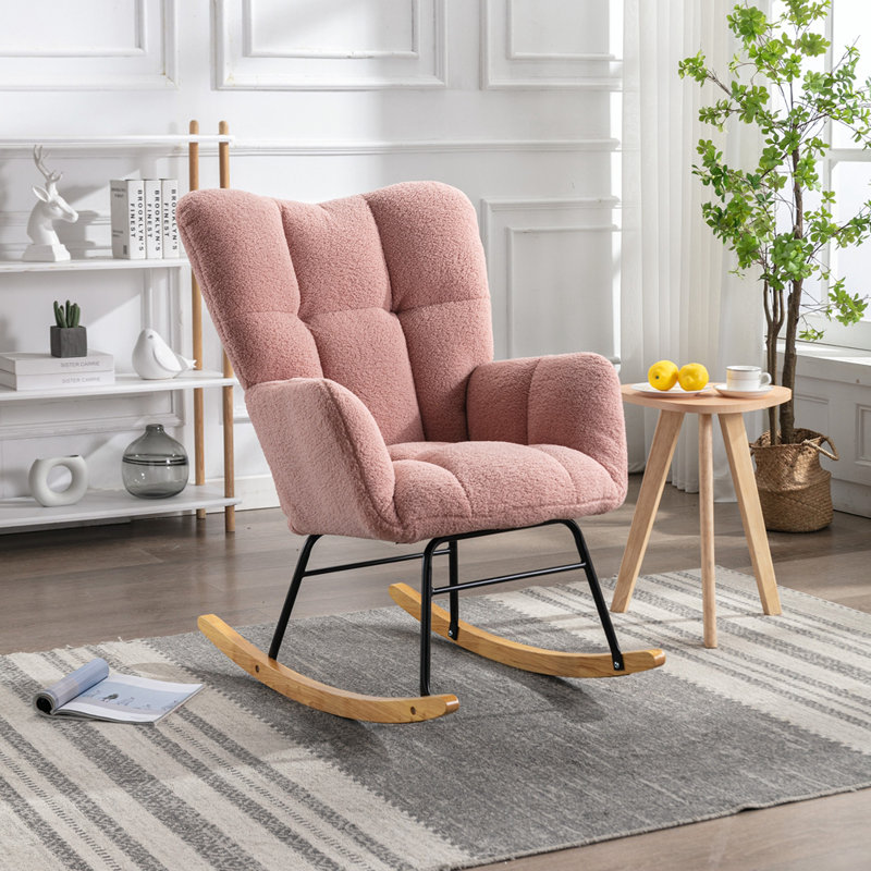 Chaise berçante Johileny, Rose
