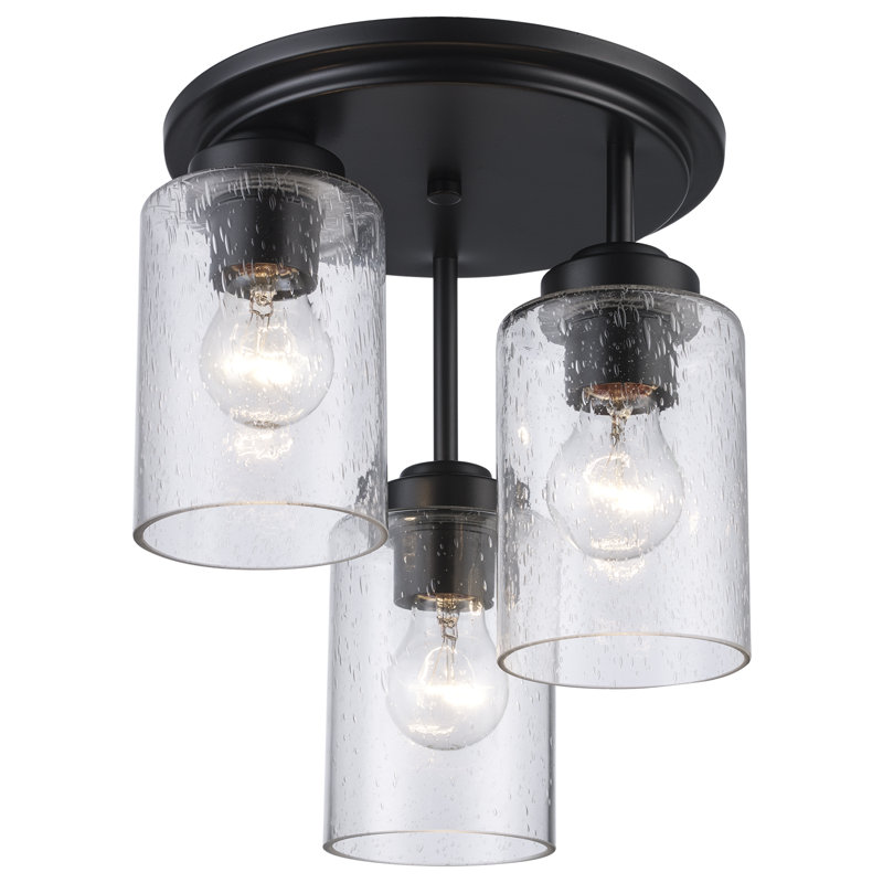 Mod Pod 3 - Light Glass Flush Mount, Black