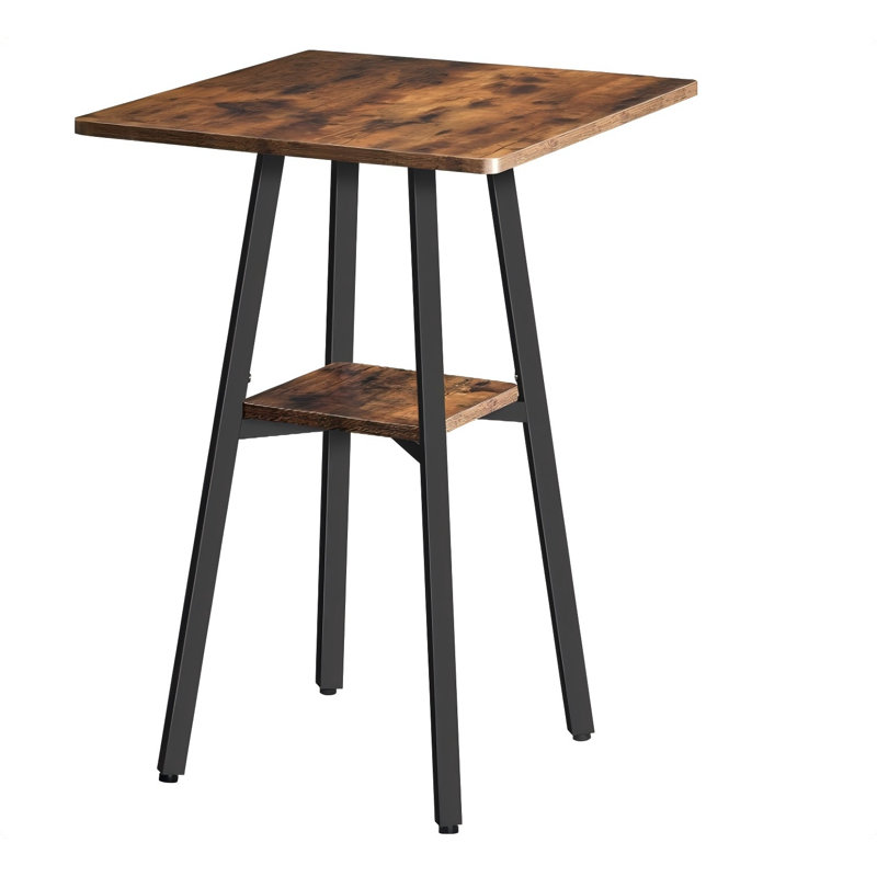 Table de bar, table de pub à 2 niveaux, table à hauteur de comptoir avec rangement, petite table de salle à manger de cuisine, table de bar pour le salon