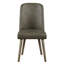 Lot de 2 chaises grises pour salle à manger - Style moderne, dossier et assise rembourrés en mousse, revêtement en similicuir, design confortable