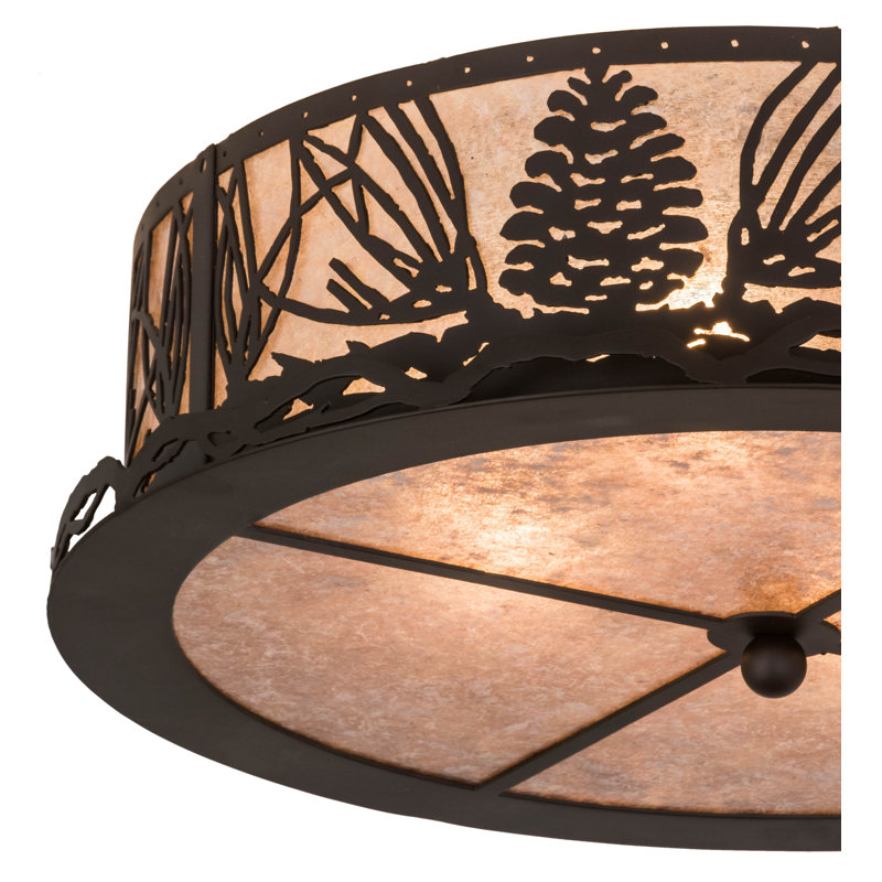 Rustic Lodge 4 - Light Flush Mount, Oil Rubbed Bronze, Oil Rubbed Bronze