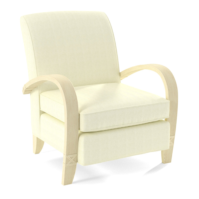 Vero Armchair, Bisque, White Performance Fabric; 0851-94