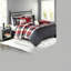 Ensemble de literie 6 pièces rustique pour très grand lit, housse de couette en polyester à chevrons, style maison de campagne