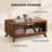 41.5" Rectangular Coffee Table with Solid Wood Legs & Open Shelf-984488856