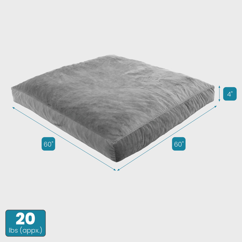 CordaRoy's Sensory Foam Crash Pad, Gray Plush Fur