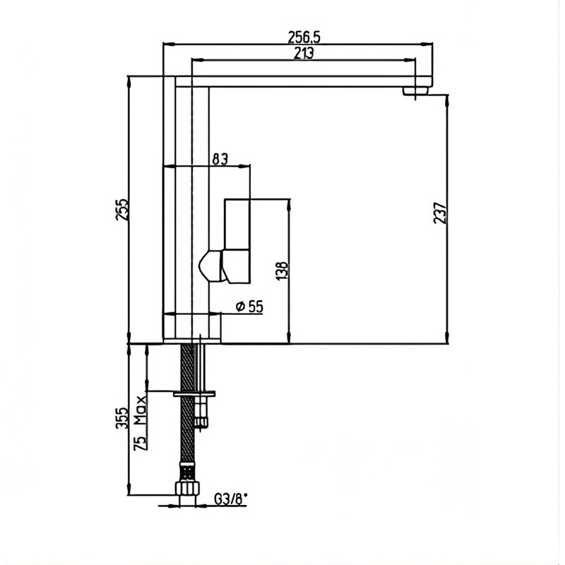 Dax Single Lever Monobloc Kitchen Mixer Tap