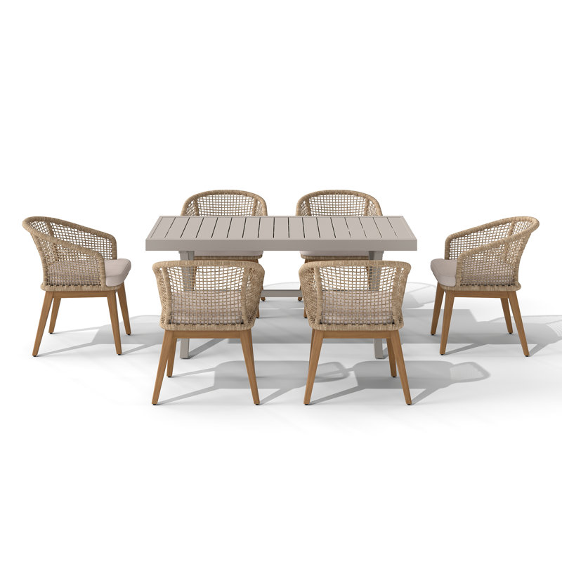 7- Piece Outdoor Dining Set With Extendable Table
