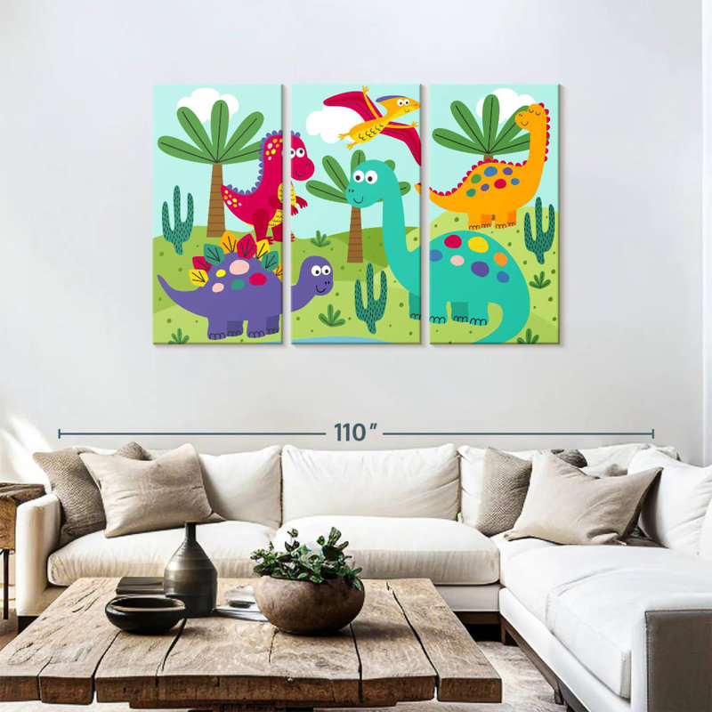 Dinosaures amis Ashelle, H 48 po x l 74 po