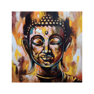 Lord Bouddha en méditation - Abstrait | Acrylique sur toile | Par Anant Roop Art Studio