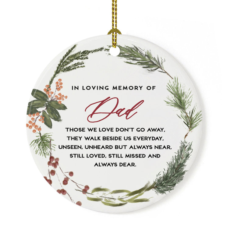 in Loving Memory of Dad Holiday Shaped Ornament The Holiday Aisle