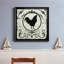 Berkshire Rooster - Reproduction d'art graphique sur toile encadrée-1825091517-1825091515
