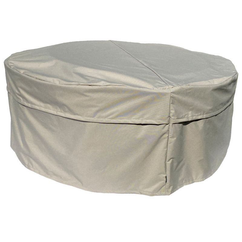 EDDIE BAUER 48IN ROUND DINING SET COVER, 30" H x 92" W x 92" D, Tan