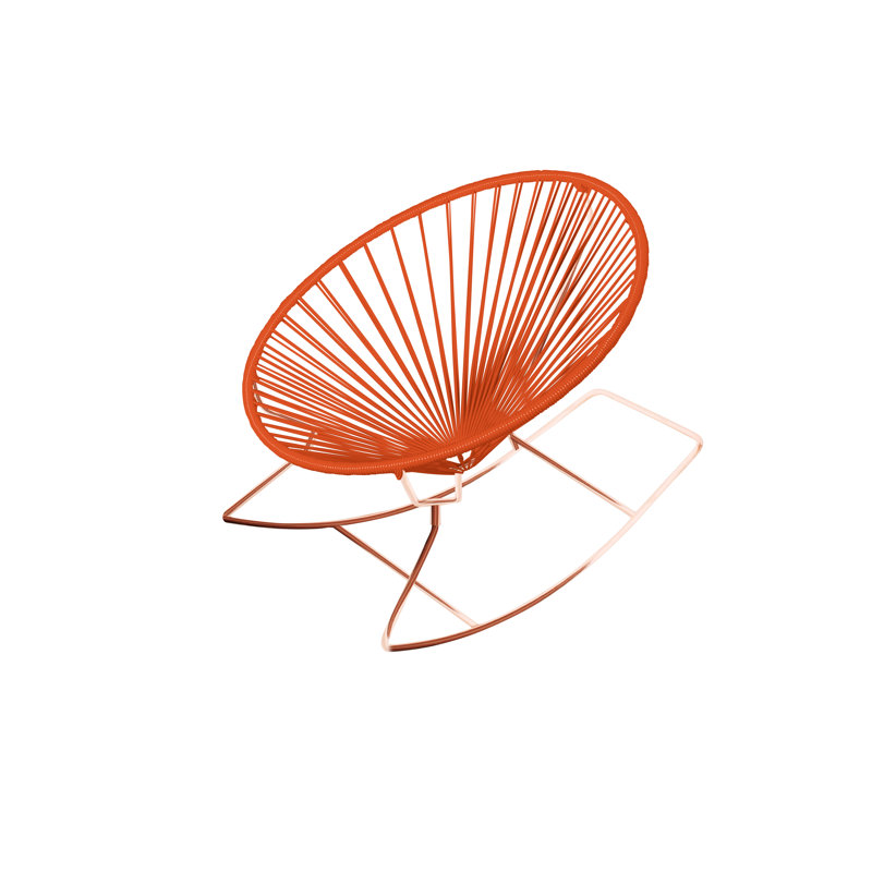 Chaise berçante intérieure / extérieure faite à la main Innit, Orange / cuivre