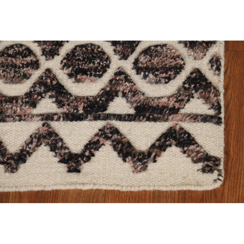 Geometric Wool Moroccan Indian Rug 2x3