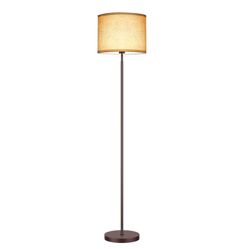 Alexxes 63'' Traditional Floor Lamp with Remote Control, Brown