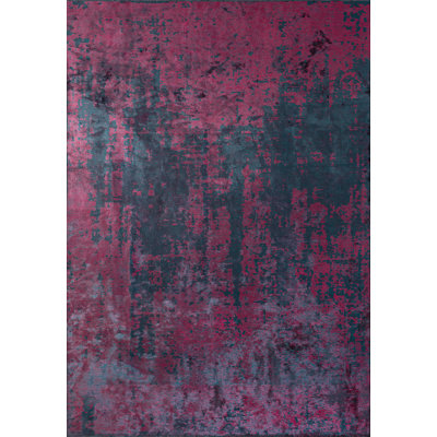 Ameal Rectangle Abstract Cotton and Viscose Indoor / Outdoor Area Rug