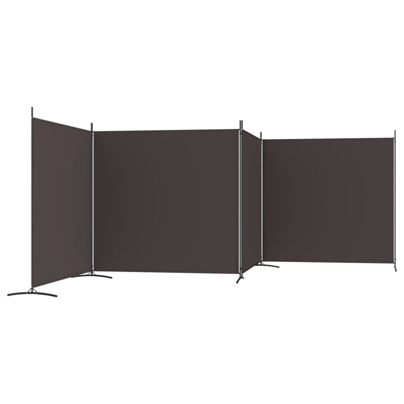 Kyen 457.2cm H Folding Room Divider, Brown, 4, 180cm H x 698cm W