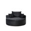 Chaise pivotante en mousse de velours côtelé de 55 po L