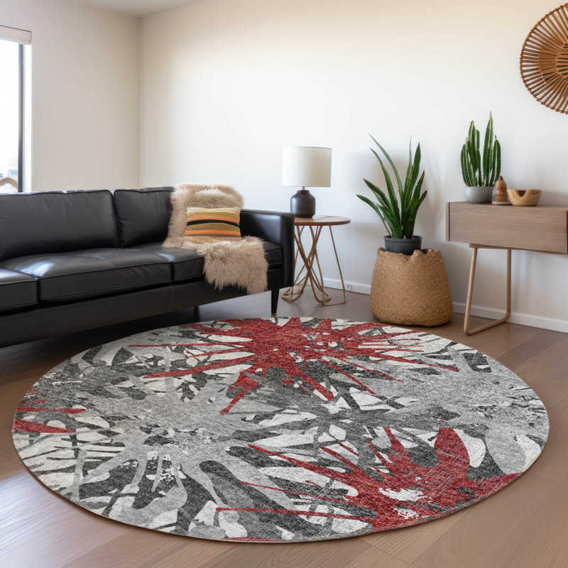  Premium Machine Washable Hintzen AMF77 Rug, Round 8'